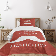 Ho Ho Ho Mustache Bedspread Set