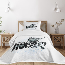 Grunge Player Sketch Bedspread Set