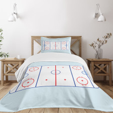 Graphic Field Outline Bedspread Set