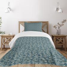 Persian Curved Tip Motif Bedspread Set