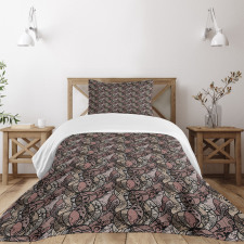 Black Lace Pattern Bedspread Set