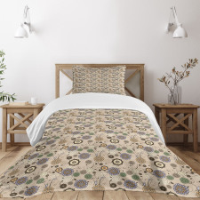 Round Flower Bedspread Set