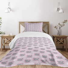 Mouse Hearts Bedspread Set