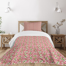 Vintage Peony Bouquet Bedspread Set