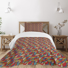 Abstract Curvy Lines Bedspread Set