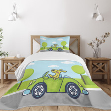 Puppy on the Road Bedspread Set