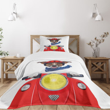 Puppy Pet Motorbike Bedspread Set