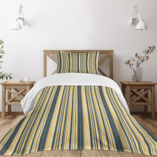 Retro Vertical Lines Bedspread Set