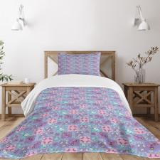 Springtime Geometric Bedspread Set