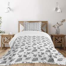 Doodle Foliage Bedspread Set