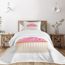Pink Cupcake Bedspread Set