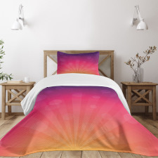 Ombre Circles Bedspread Set