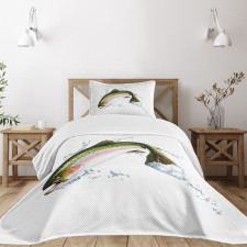 Salmon Photorealistic Art Bedspread Set
