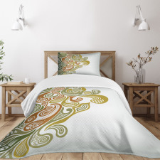 Modern Scroll Leaf Bedspread Set