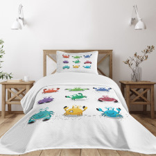 Cheery Cartoon Style Bedspread Set