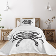 Crustacean Family Artwork Bedspread Set