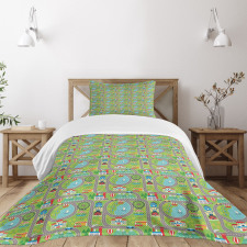 Cartoon City Bedspread Set