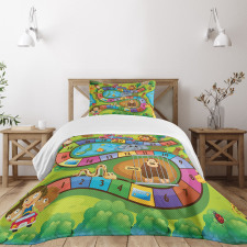 Day in Zoo Bedspread Set
