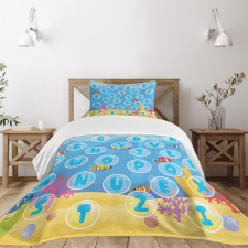 Alphabet Letters Bedspread Set