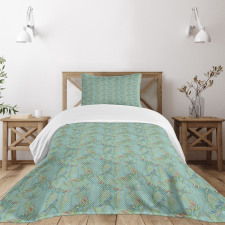 Vintage Lake Picture Bedspread Set