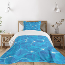 Vivid Water Surface Waves Bedspread Set