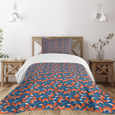 Doodle Hearts and Flowers Bedspread Set