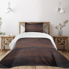 Aged Dark Timber Bedspread Set