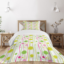 Doodle Stripes Dots Bedspread Set