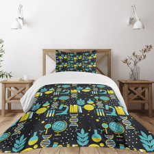 Science Class Pattern Bedspread Set