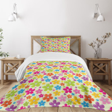 Sixties Hippie Flowers Bedspread Set
