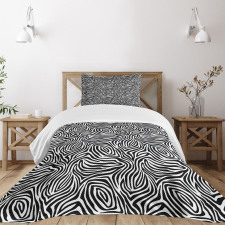 Zebra Skin Pattern Bedspread Set