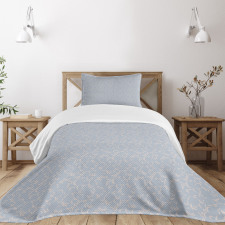 Petals and Foliage Motif Bedspread Set