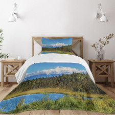 Snow Covered Mountain Bedspread Set