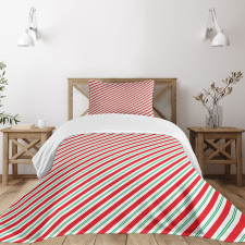 Bicolor Stripes Bedspread Set