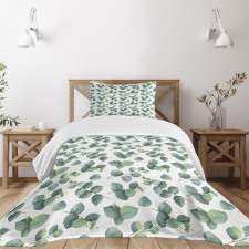 Watercolor Eucalyptus Art Bedspread Set