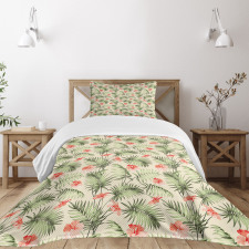 Hawaiian Aloha Hibiscus Bedspread Set