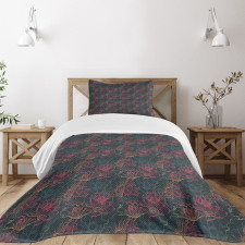 Concept of Flowers of Asia Bedspread Set