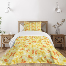 Swirled Butterfly Bedspread Set