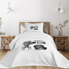 Camera Film Noir Bedspread Set