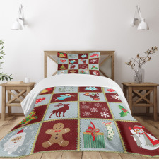 Xmas Tree Reindeers Bedspread Set