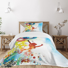 Abstract Woman Bedspread Set