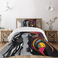 Woman Portrait Glamor Art Bedspread Set