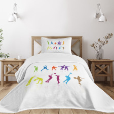 Colorful Kids Basketball Bedspread Set