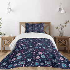 Pansy Bluebell Dandelion Bedspread Set
