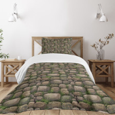 Stones Covered with Moss Bedspread Set