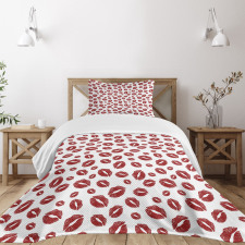 Pop Art Lipstick Stain Bedspread Set