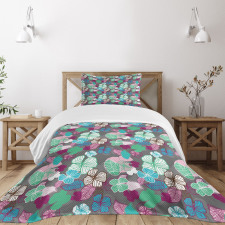 Hawaiian Blossom Plants Bedspread Set