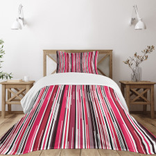 Vertical Colorful Line Bedspread Set