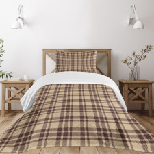 Old Fashioned Tartan Bedspread Set