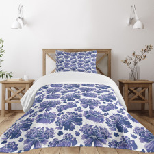 Watercolor Chinese Art Bedspread Set